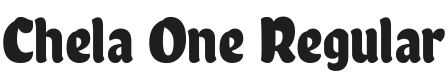 Chela One Font Preview