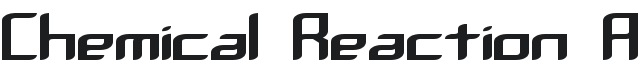 Chemical Reaction Font Preview