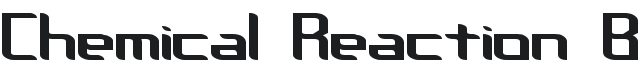 Chemical Reaction B -BRK- Font Preview