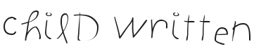Child Written Font Preview