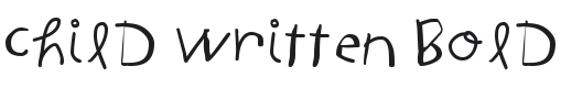 Child Written-Bold Font Preview