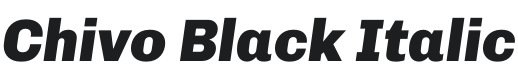 Chivo Black Italic Font Preview