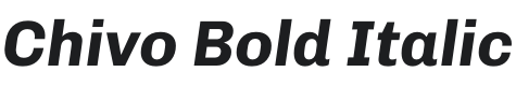 Chivo Bold Italic Font Preview