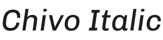 Chivo Italic Font Preview