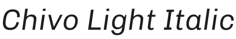 Chivo Light Italic Font Preview