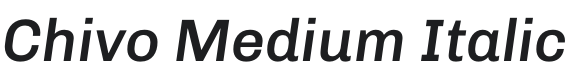 Chivo Medium Italic Font Preview