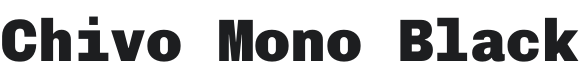 Chivo Mono Black Font Preview