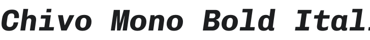Chivo Mono Bold Italic Font Preview