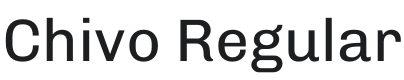 Chivo Font Preview