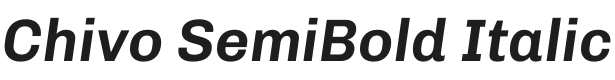 Chivo SemiBold Italic Font Preview
