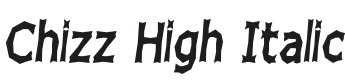 Chizz High Italic Font Preview