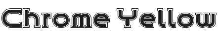 Chrome Yellow Inline NF Font Preview