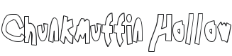 Chunkmuffin Hollow Font Preview