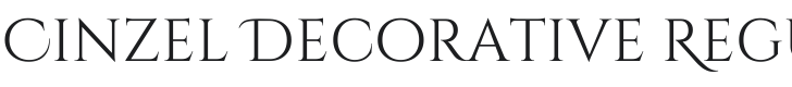 Cinzel Decorative Regular Font Preview