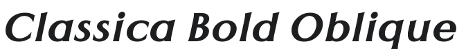 Classica Bold Oblique Font Preview