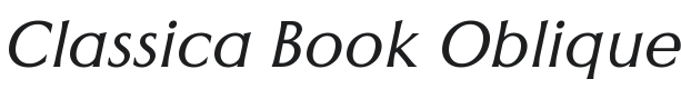 Classica Book Oblique Font Preview