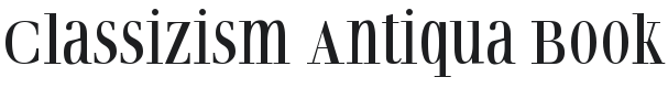 Classizism Antiqua Font Preview