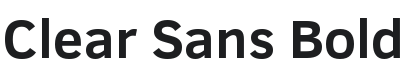 Clear Sans Bold Font Preview