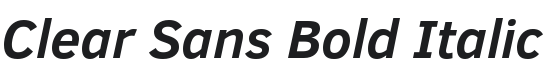 Clear Sans Bold Italic Font Preview