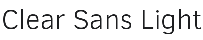 Clear Sans Light Font Preview