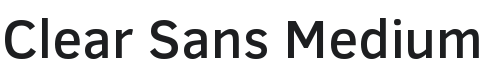 Clear Sans Medium Font Preview