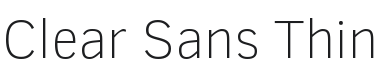 Clear Sans Thin Font Preview
