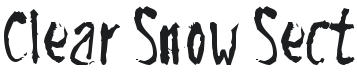 Clear Snow Sect Font Preview