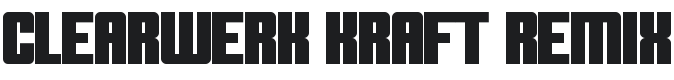 Clearwerk Kraft Remix Font Preview