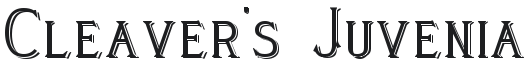 Cleaver's Juvenia Blocked Font Preview