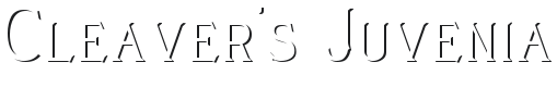 Cleaver's Juvenia Embossed Font Preview