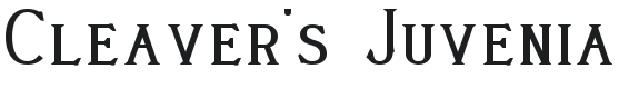 Cleaver's Juvenia Heavy Font Preview