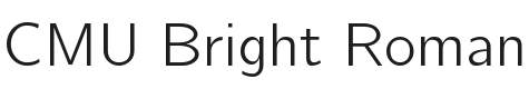 CMU Bright Roman Font Preview