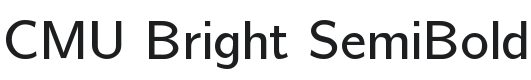 CMU Bright SemiBold Font Preview