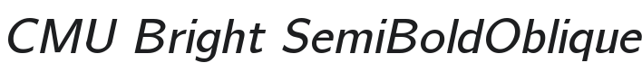 CMU Bright SemiBoldOblique Font Preview
