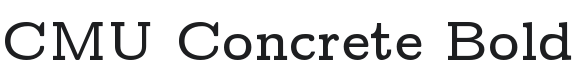 CMU Concrete Bold Font Preview