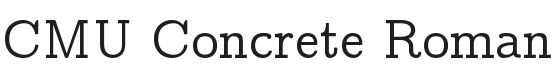 Computer Modern Concrete Font Preview