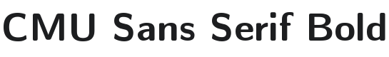 CMU Sans Serif Bold Font Preview