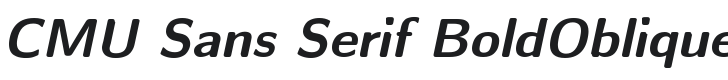 CMU Sans Serif BoldOblique Font Preview