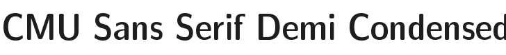 CMU Sans Serif Demi Condensed DemiCondensed Font Preview