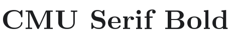 CMU Serif Bold Font Preview