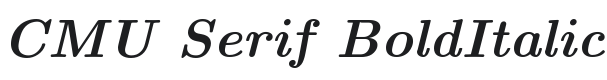 CMU Serif BoldItalic Font Preview