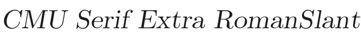CMU Serif Extra RomanSlanted Font Preview