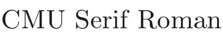 Computer Modern Serif Font Preview