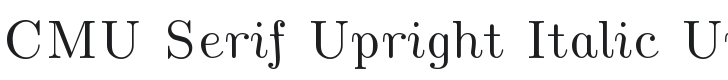 CMU Serif Upright Italic UprightItalic Font Preview