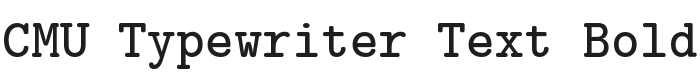 CMU Typewriter Text Bold Font Preview