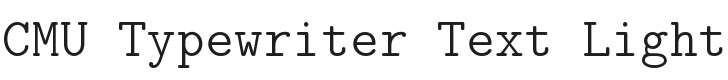 CMU Typewriter Text Light Font Preview