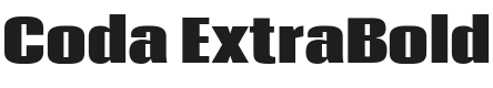 Coda ExtraBold Font Preview