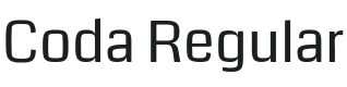 Coda Font Preview