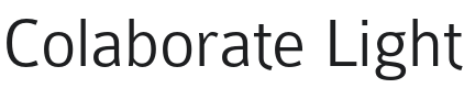 Colaborate-Light Font Preview