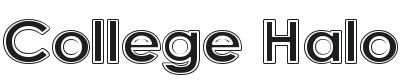 College Halo Font Preview